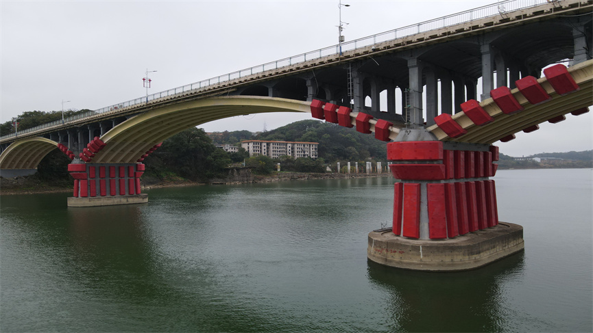 會(huì)龍山大橋固定式防撞塊